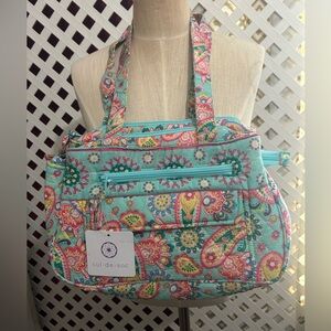 Cul-De-Sac Quilted Paisley Cinched Handbag